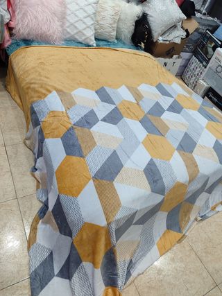 Oferta manta terciopelo matrimonio 220×240