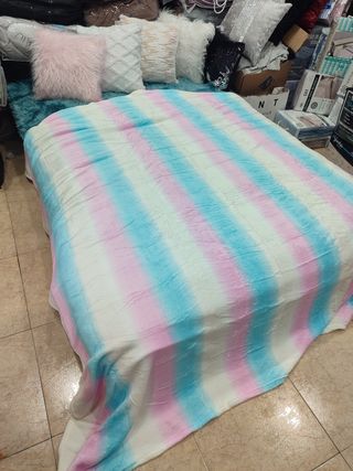 Oferta manta terciopelo matrimonio 220×240
