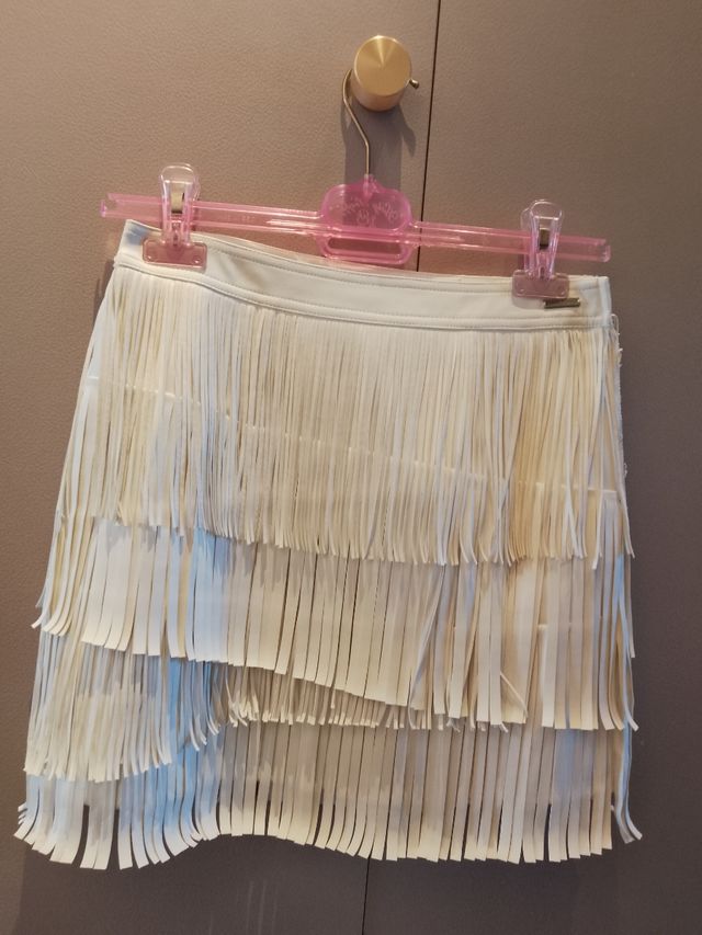 Falda piel flecos Pepe Jeans