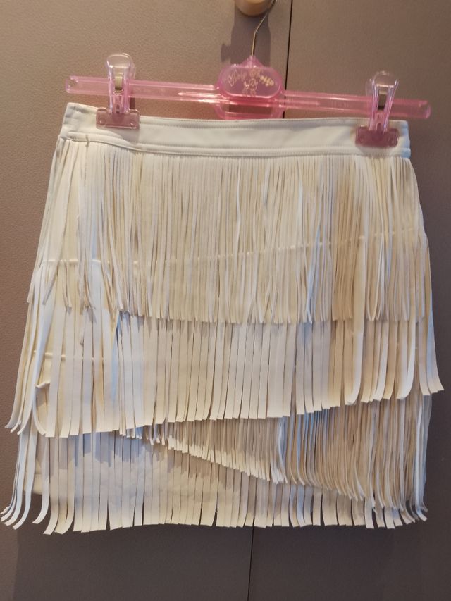 Falda piel flecos Pepe Jeans