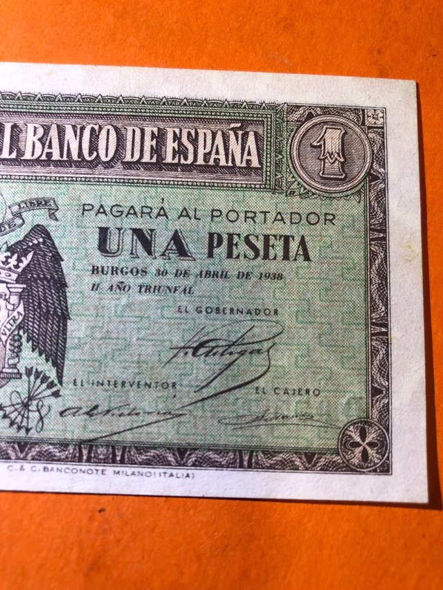 Una peseta de 30 Abril de 1938