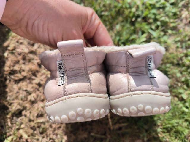 Bota piel rosa Zapato Feroz 24