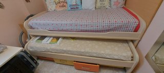 Cama nido con cajones y colchones
