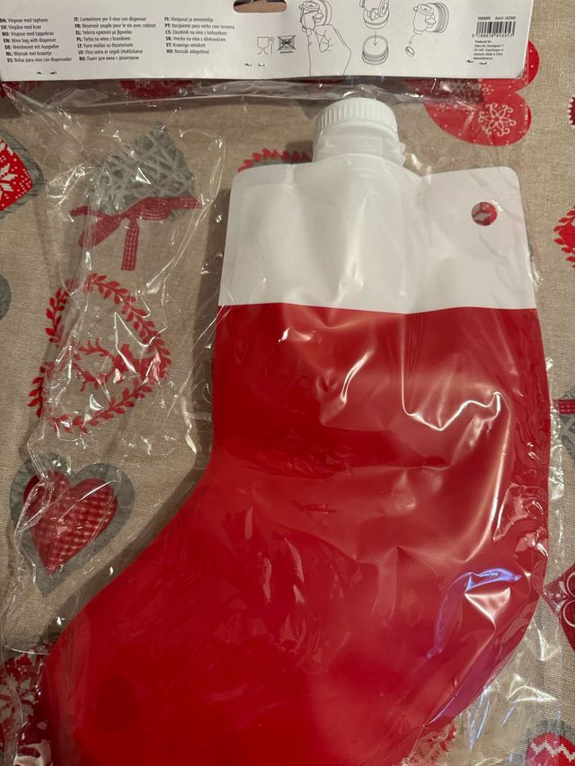 Bota navideña para vino 