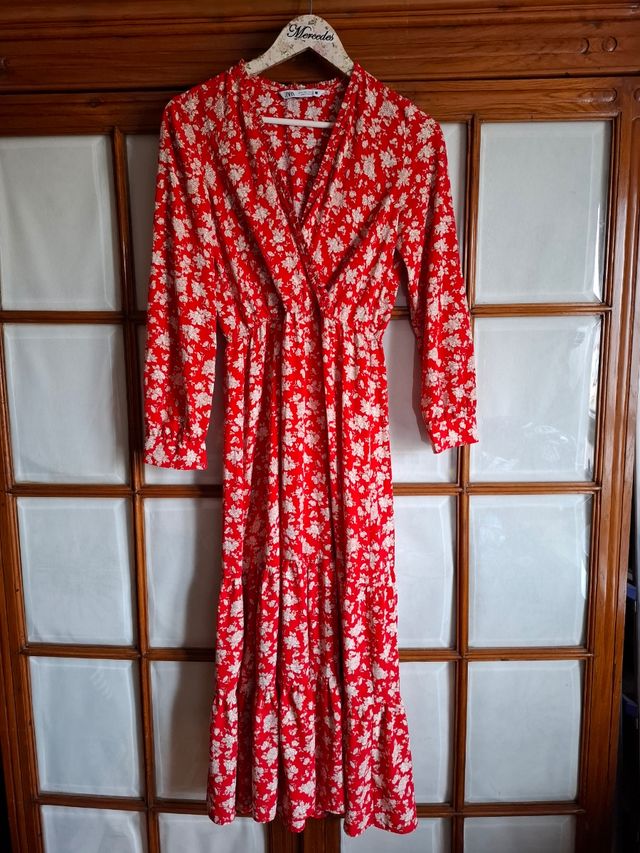 Vestido boho Zara, T.S, cintura elastica