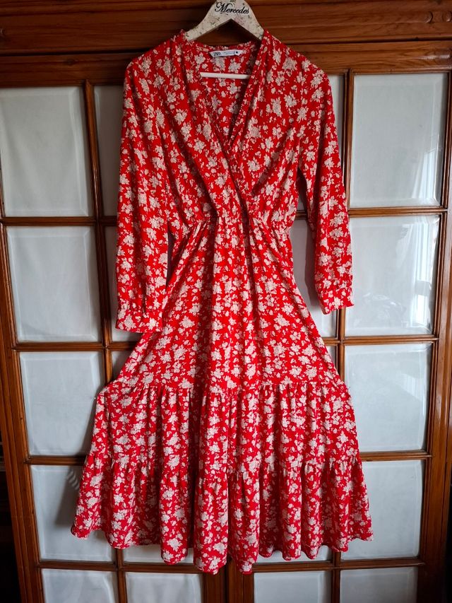 Vestido boho Zara, T.S, cintura elastica