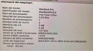 Macbook pro 13 del 2009