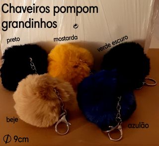 Porta-chaves /Chaveiros pompom grandinho - unidade
