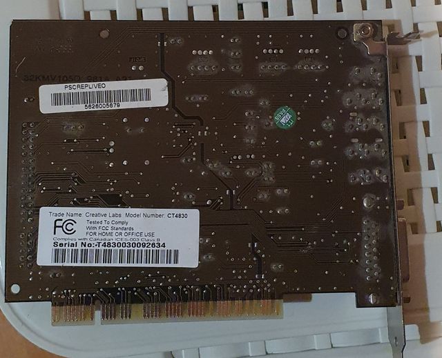 Vendo Tarjeta gráfica sound blaster de PC