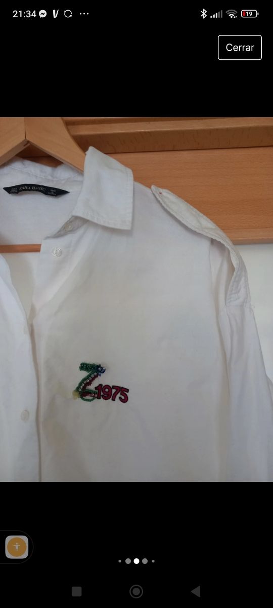 Camisa / blusa blanca. Zara