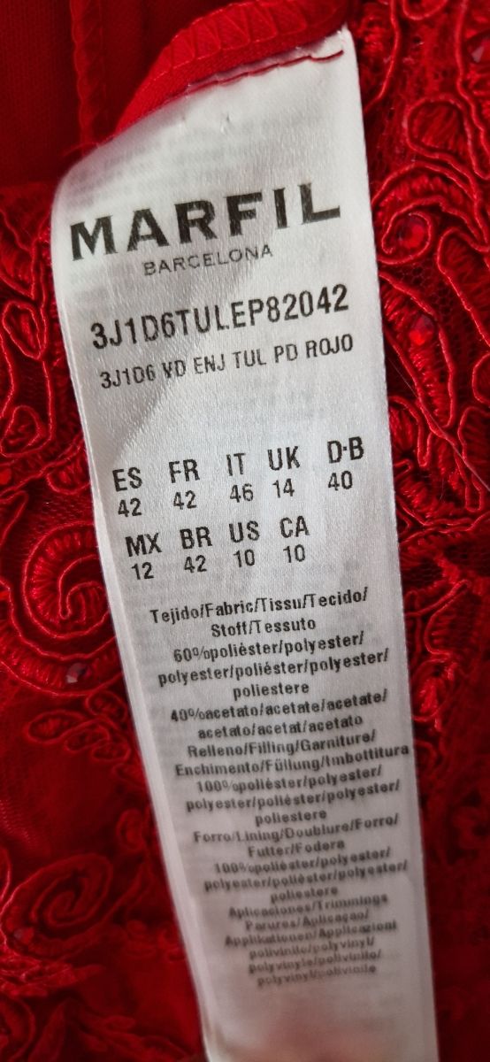 Vestido de Fiesta rojo