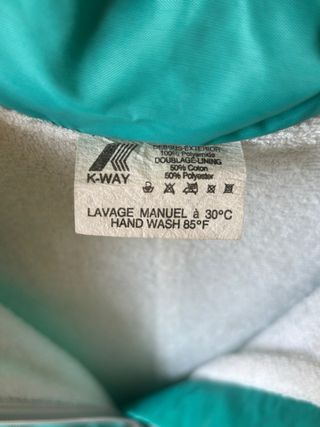 Giacca K-Way Vintage blu acqua