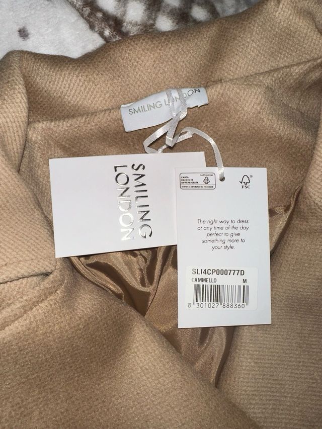 Cappotto cammello donna cintura smiling london