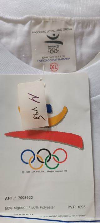 Camiseta OFICIAL Juegos Olímpicos Barcelona 92 XL