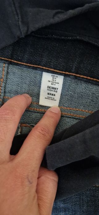 Pantalón Vaquero Jeans Embarazo Premamá T34 H&M
