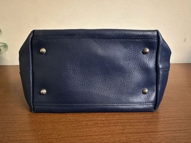 Bolso piel azul marino