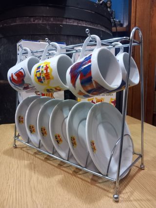 JUEGO TAZAS CAFE FCB BARCELONA BARÇA