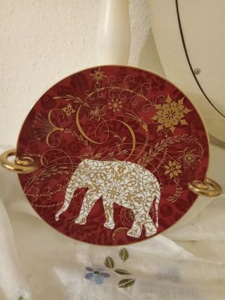 Piatto elefante porcellana 