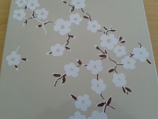 A1 AZULEJO DECORATIVO FLOR DE ALMENDRO CEREZO