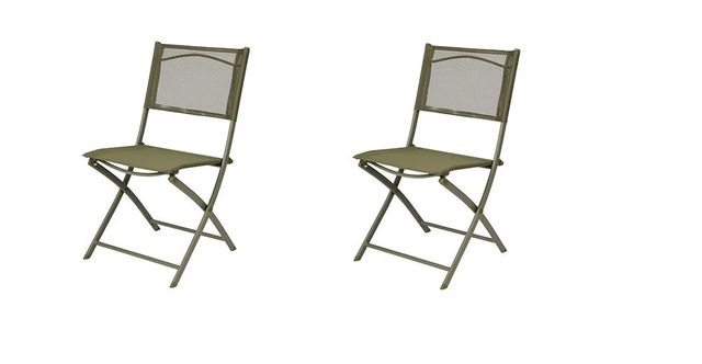 💥PACK Mesa+2 Sillas Jardín VERDES Plegable💥