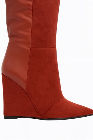 Nuevas sin estrenar Botas cuña en marrón 