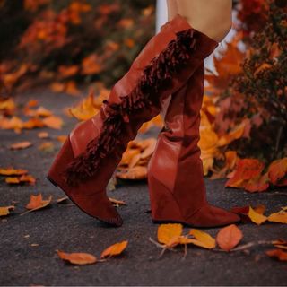 Nuevas sin estrenar Botas cuña en marrón 