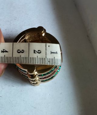Impresionante pendientes antiguos chapado en oro 