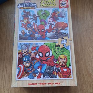 Puzzle madera superheroes