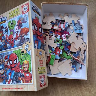 Puzzle madera superheroes