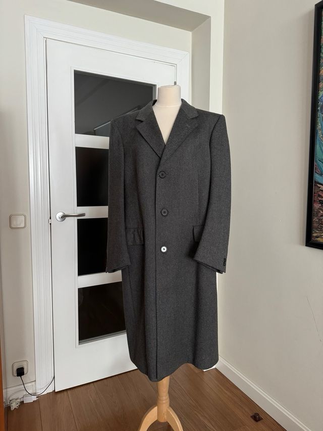 Abrigo masculino vintage  de pura lana virgen