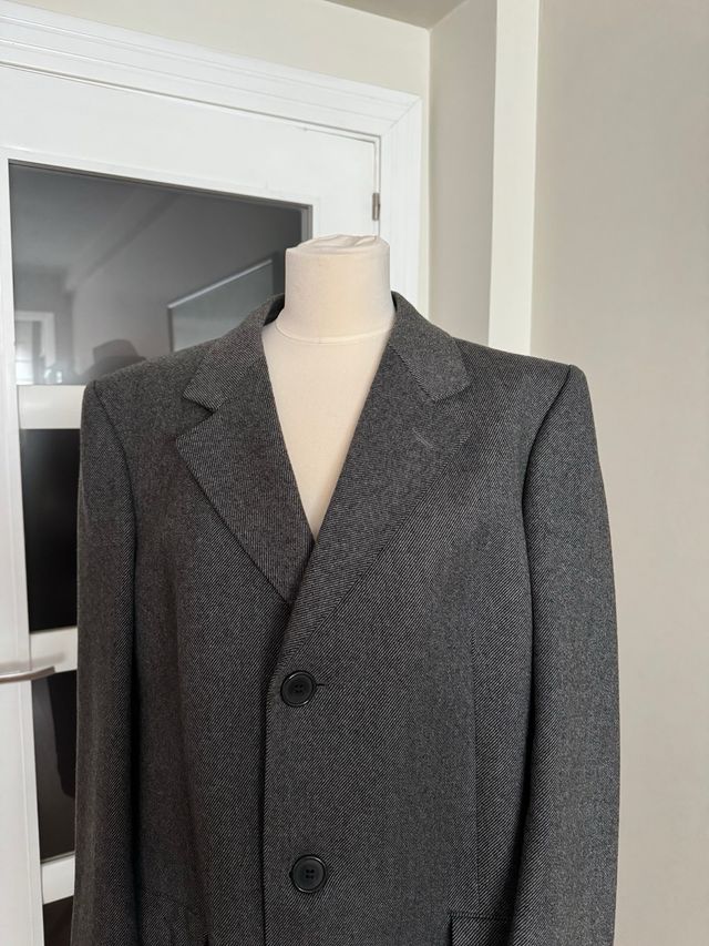 Abrigo masculino vintage  de pura lana virgen