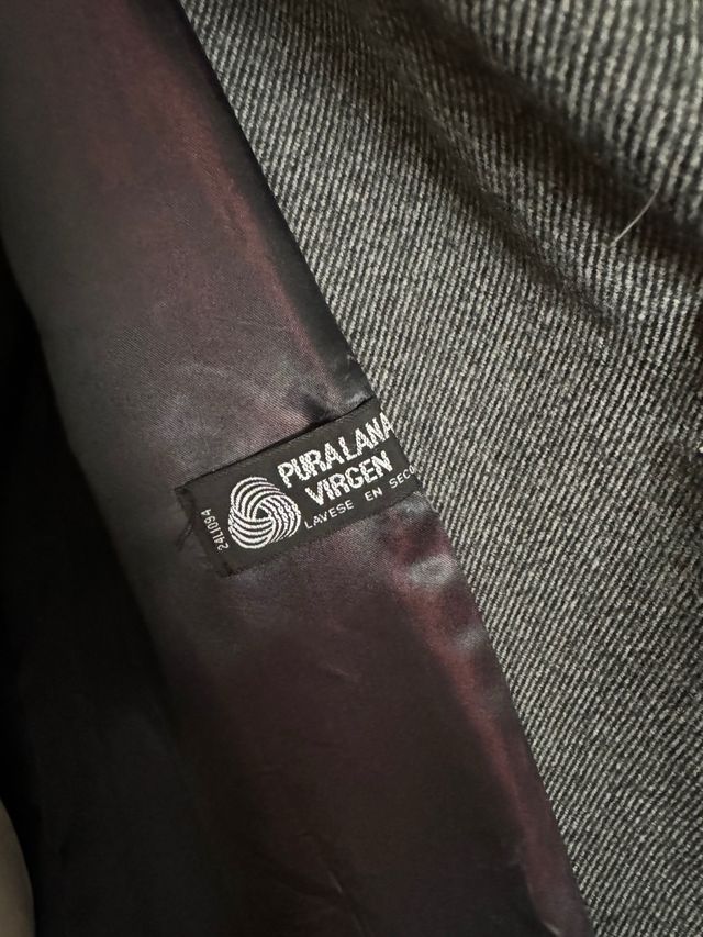 Abrigo masculino vintage  de pura lana virgen