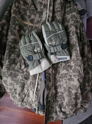 Chaqueta nieve Columbia + Guantes Salomon