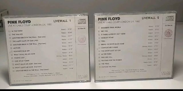 CD Pink Floyd "Live Wall Vol. 1-2", 1980
