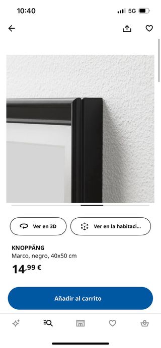2 Marcos Knoppäng de Ikea nuevos 40x 50 cm