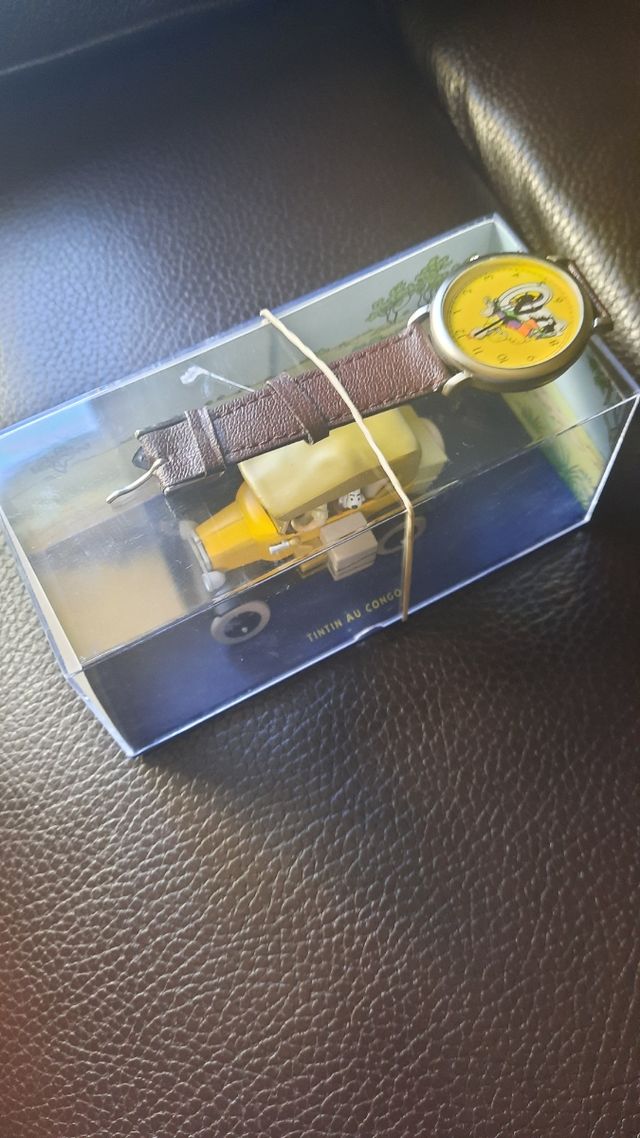 Tintin auto e orologio da collezione