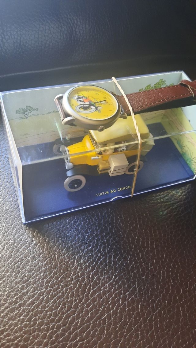 Tintin auto e orologio da collezione