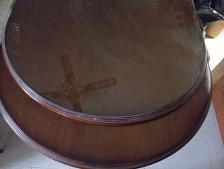 Cristal de mesa ovalada 1,20 cm 60 cm