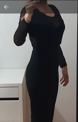 Vestido elegante fiesta negro XS