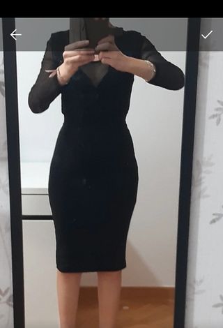 Vestido elegante fiesta negro XS