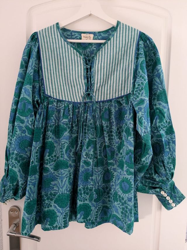 Blusón azules pieza única