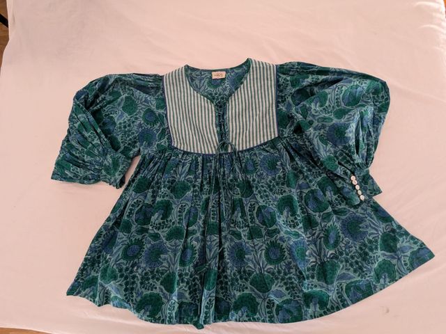 Blusón azules pieza única