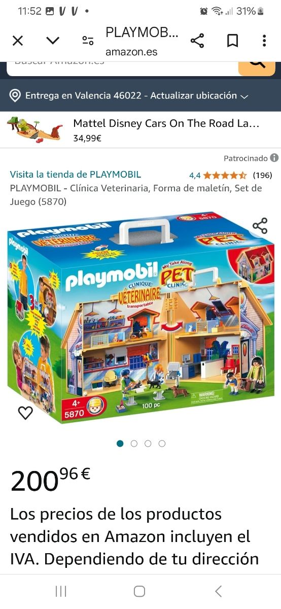 Maletín playmobil clinica veterinaria