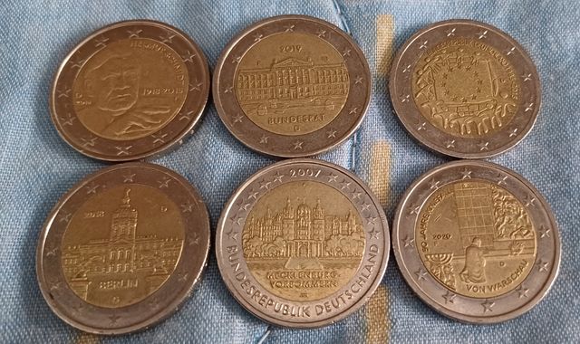 Lotto 6 monete tedesche