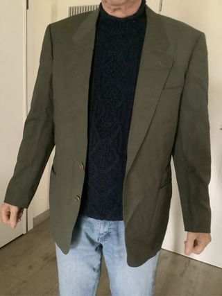 Completo uomo blazer e pantaloni verde oliva