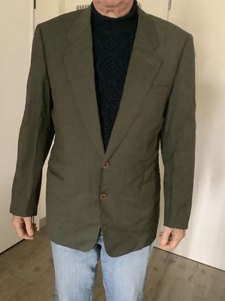Completo uomo blazer e pantaloni verde oliva