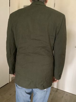 Completo uomo blazer e pantaloni verde oliva