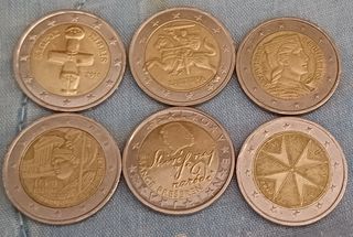 Lotto 6 monete Stati vari
