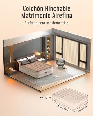 Colchón Hinchable Matrimonio Rápido Airefina NUEVO