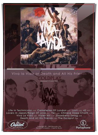 Coldplay Viva La Vida Poster DIN A2